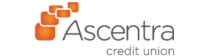 ascentra credit union text logo