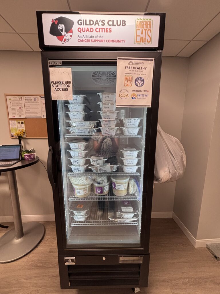 image of a refrigerator full of meals.